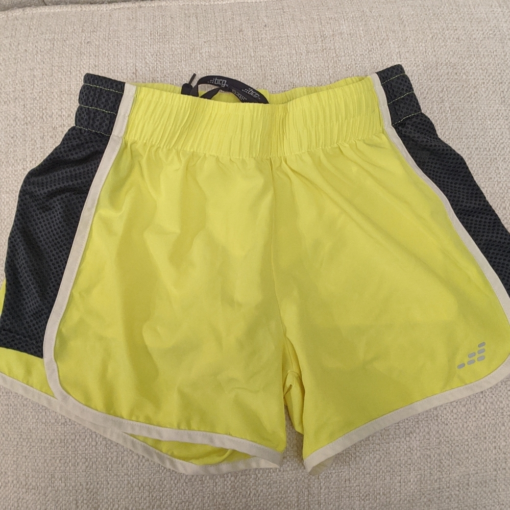 RUNNING SHORTS! Bright yellow and gray
